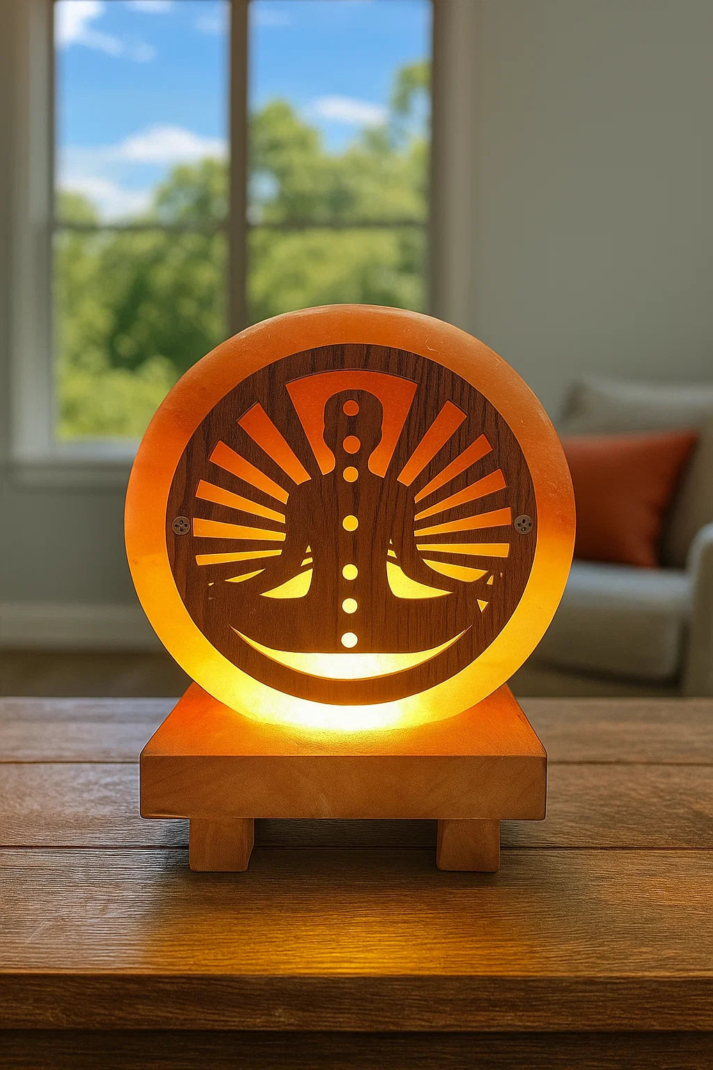 3D Rock Salt Lamp - 7 Chakra
