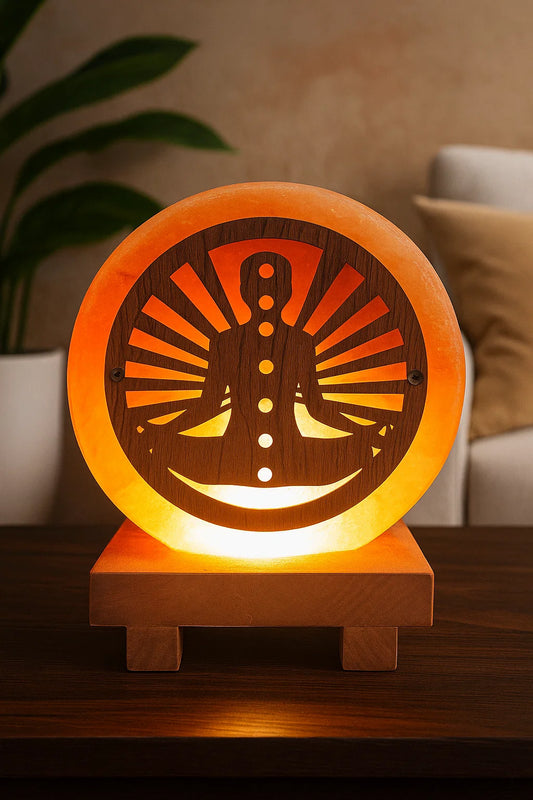 3D Rock Salt Lamp - 7 Chakra