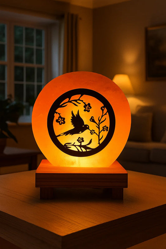 3D Rock Salt Lamp - Bird