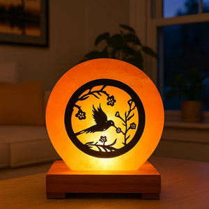 3D Rock Salt Lamp - Bird