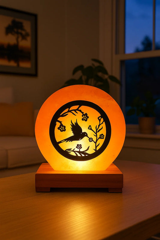 3D Rock Salt Lamp - Bird