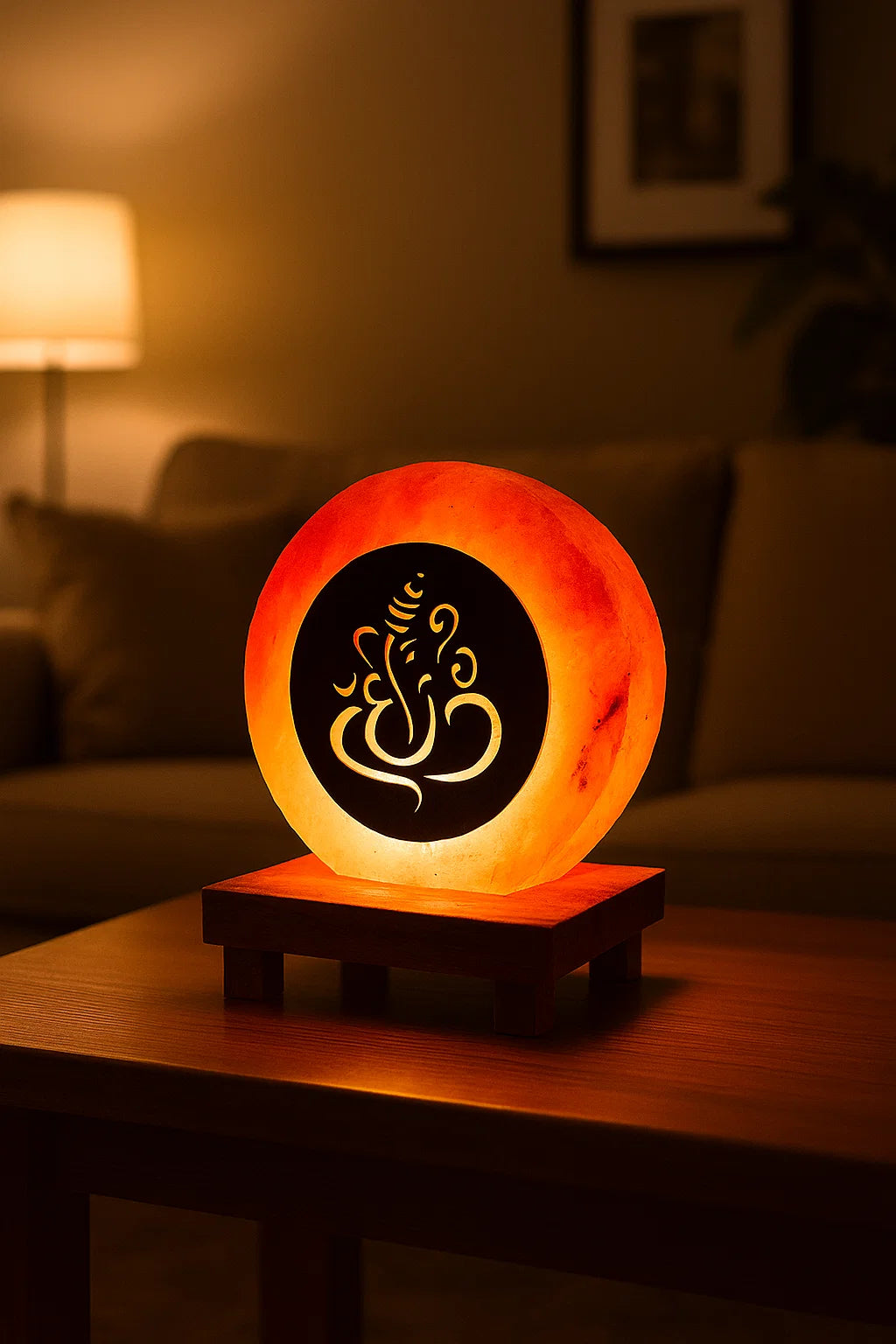 3D Rock Salt Lamp - Ganesha