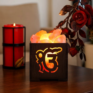 Wooden Basket Salt Lamp - Ik Omkar
