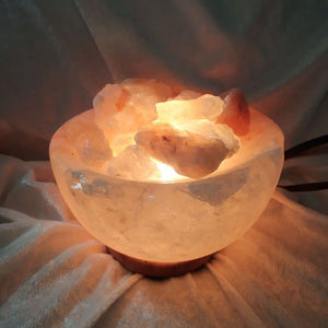 Natural Salt Lamp - Fire Bowl with Chunks