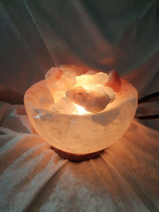 Natural Salt Lamp - Fire Bowl with Chunks