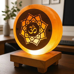 3D Rock Salt Lamp - Brahma Om