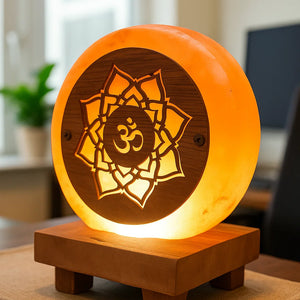 3D Rock Salt Lamp - Brahma Om