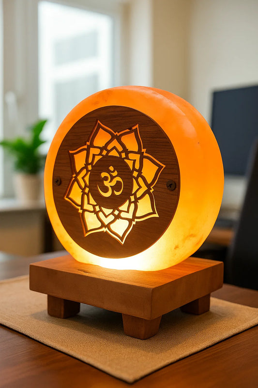 3D Rock Salt Lamp - Brahma Om