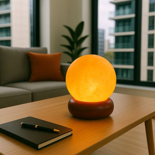 Natural Salt Lamp - Globe