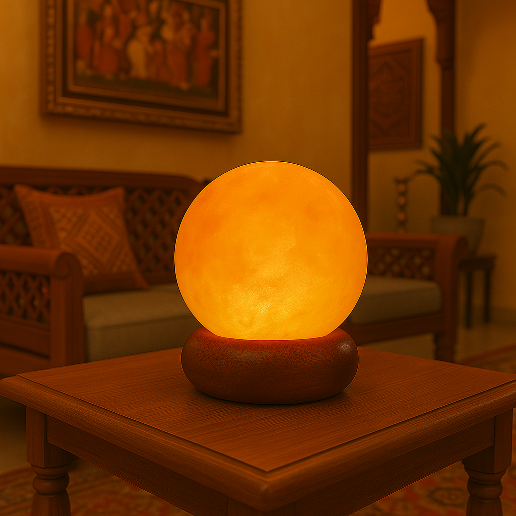 Natural Salt Lamp - Globe