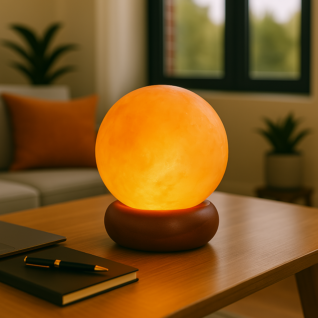 Natural Salt Lamp - Globe