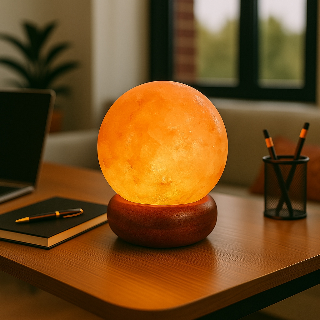 Natural Salt Lamp - Globe